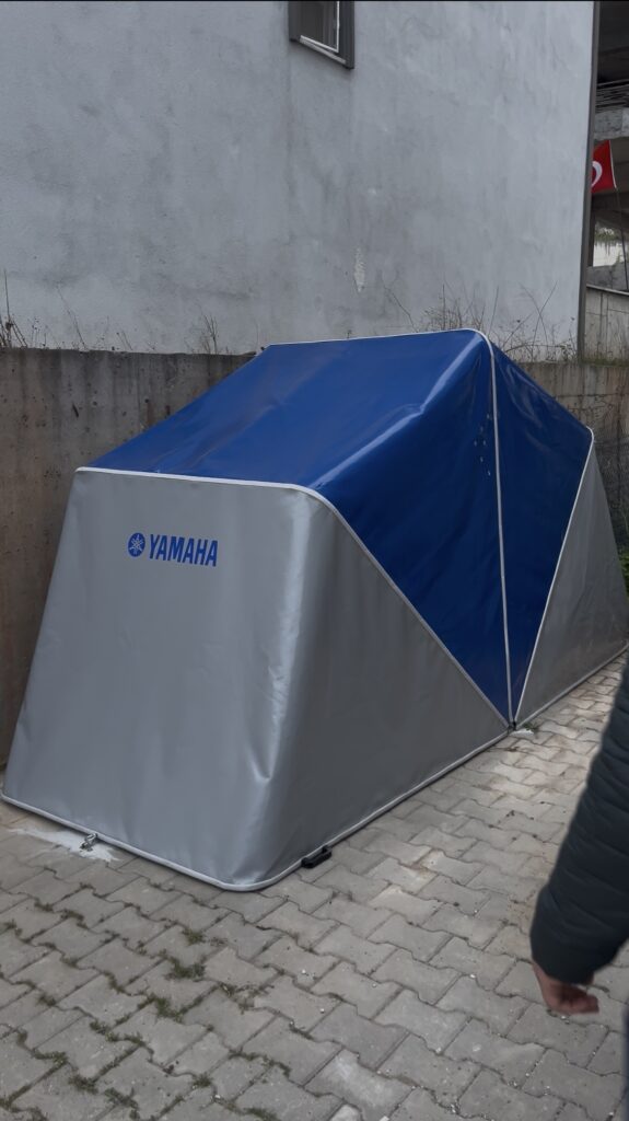 Mavi Gri Moto Garaj (Büyük Boy)